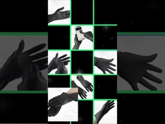 Trẻ em Người lớn Găng tay cao su đen dùng một lần với đầu ngón tay có kết cấu